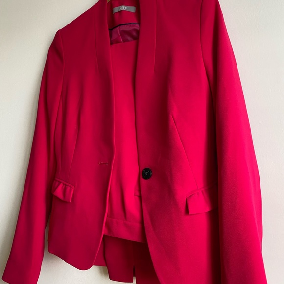 Jake’s hot pink 2 piece suit skinny modern size EU 34 XS us 2 - Picture 3 of 6